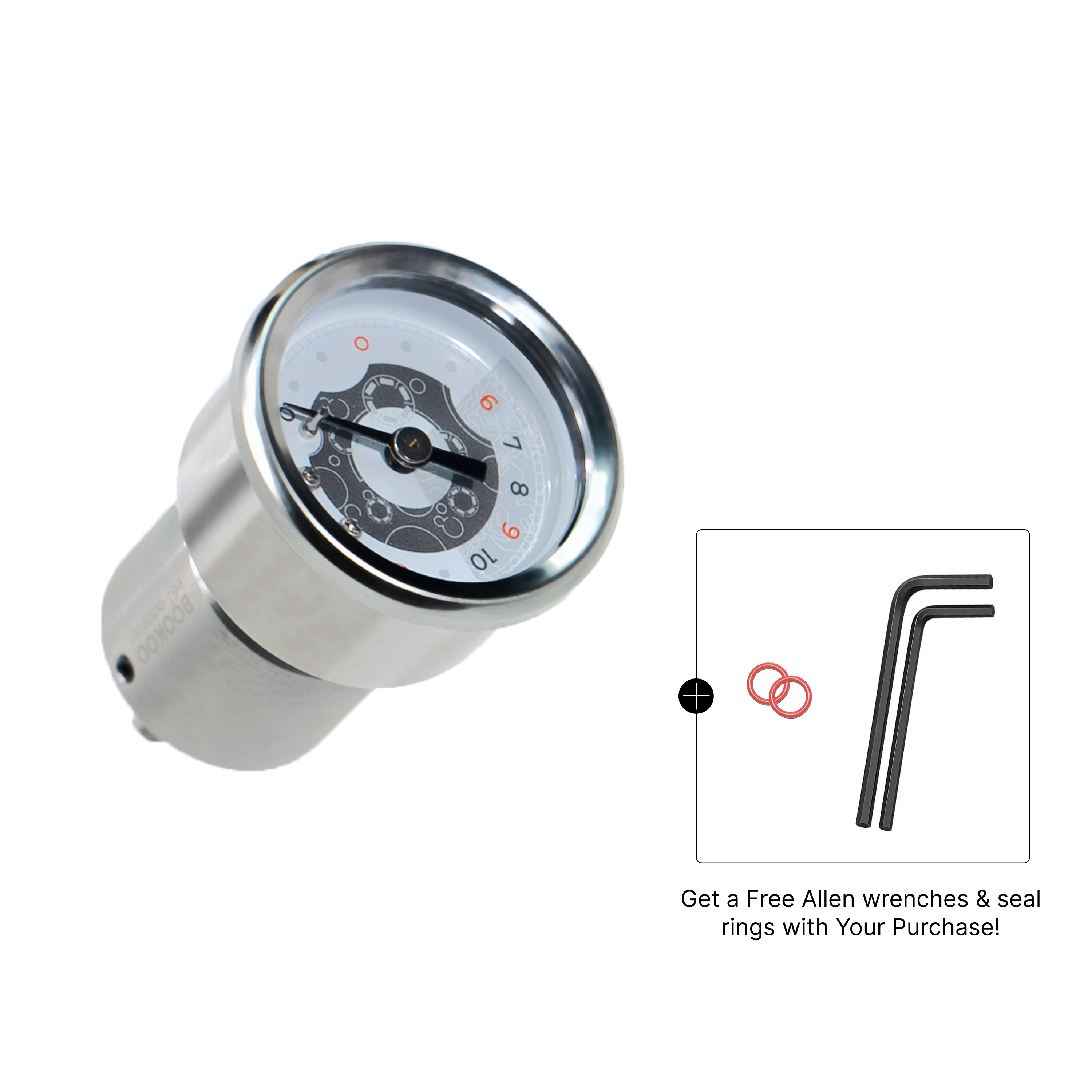BOOKOO E61 Tee&Gauge With E61 group heads (M6 thread) for test BOOKOO